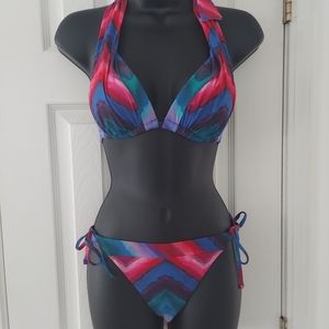 La Blanca Multicolor Womens Bikini Swimsuit Sz 4